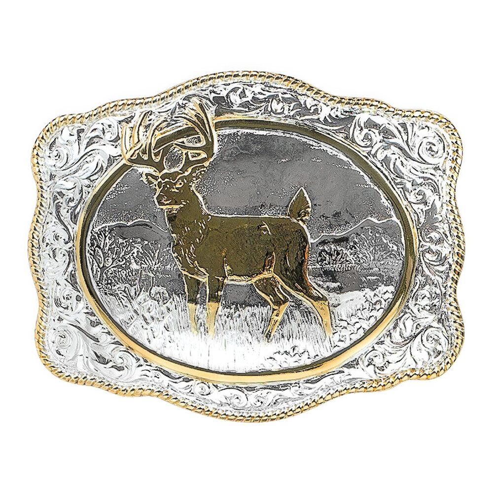 9803 Nocona 's Crumrine Shiny Deer Buckle, Multi/Color, One Size